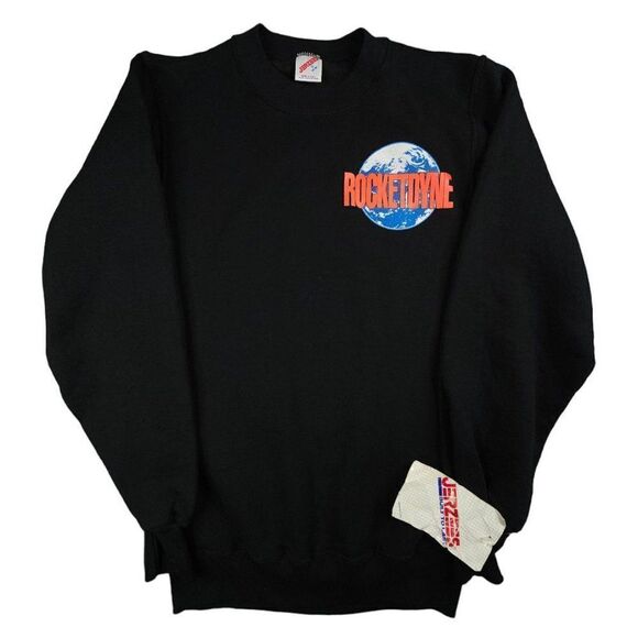Vintage Rocketdyne Sweatshirt Mens Size XS Black 80s NASA Science Made In USA - Picture 2 of 9